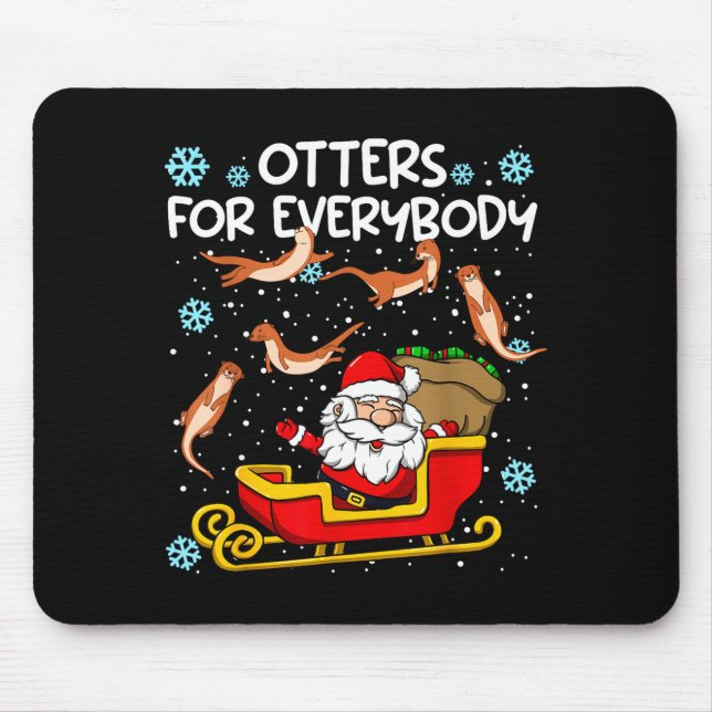 Otters For Everybody Santa Funny Christmas Otter  Musmatta (Framsidan)