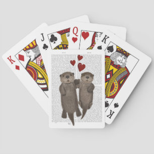 Otters Holding Händer Casinokort