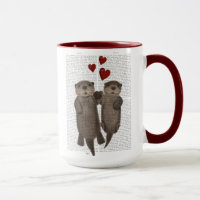Otters Holding Händer
