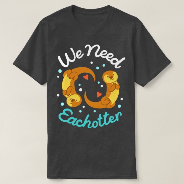 Otters Otter Valentines day T Shirt (Design framsida)