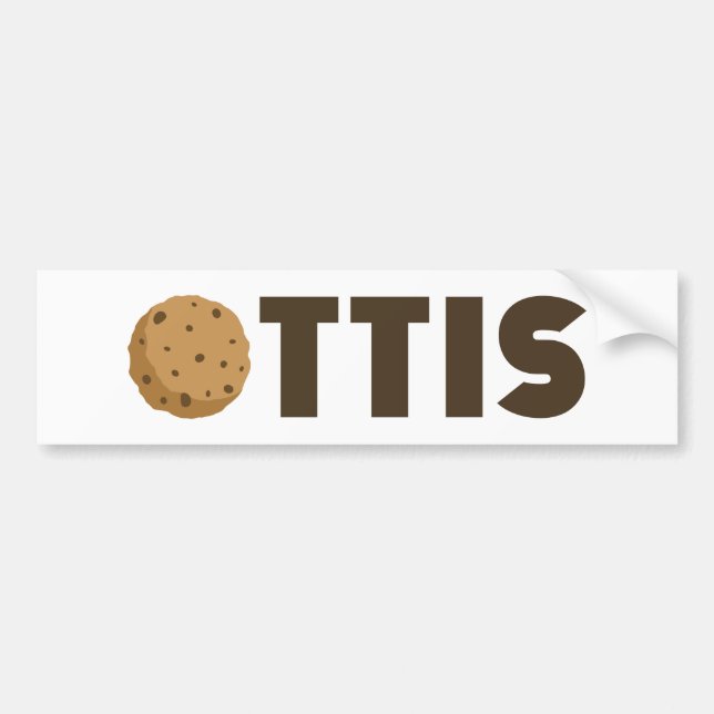 Ottis cookie-stötfångare bildekal (Framsidan)