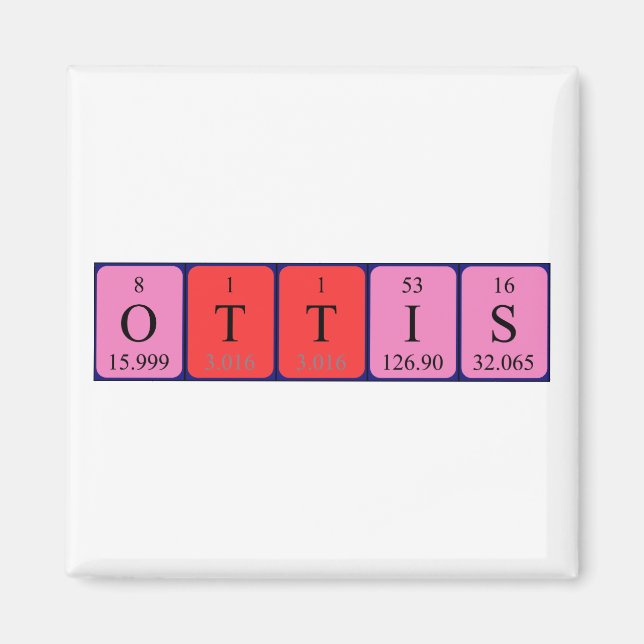 Ottis Periodisk magnet bord namn (Framsidan)