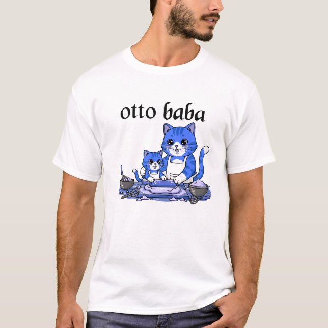 Otto Baba Origami Fars Dag Konst T Shirt (Framsida)