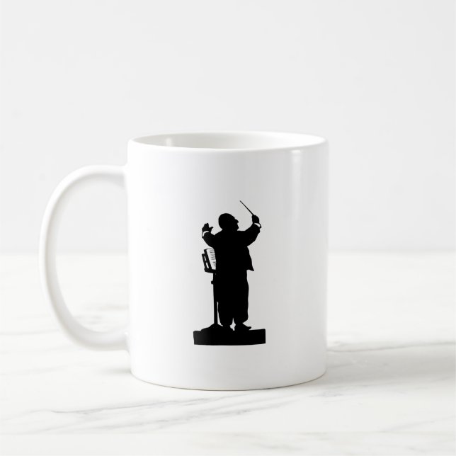 Otto Bohler Silhouette of Anton Bruckner Kaffemugg (Vänster)
