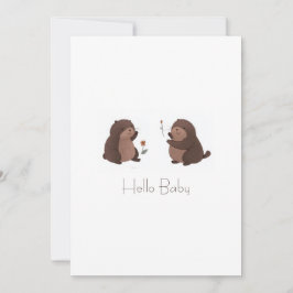 Otto der braune Maulwurf Einladungskarte Baby Inbjudningar