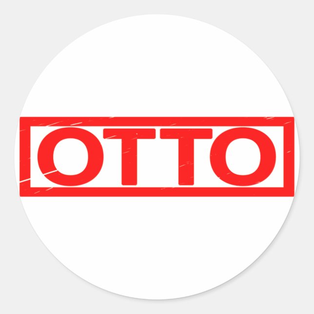 Otto Frimärke Runt Klistermärke (Framsida)