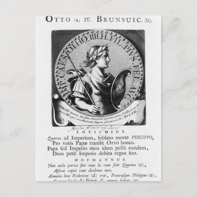 Otto IV i Brunswick Vykort (Framsida)