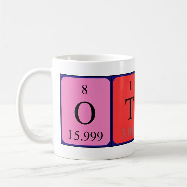 Otto Periodisk bord namn mugg (Vänster)