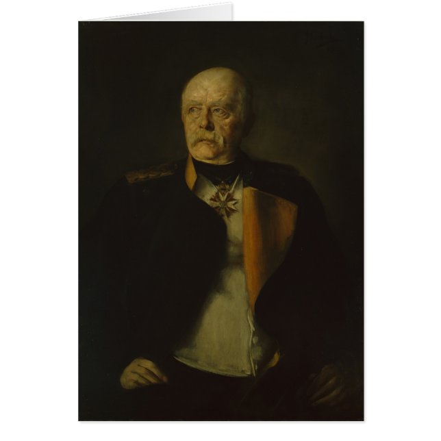 Otto von Bismarck, c.1890 Hälsningskort (Framsidan)
