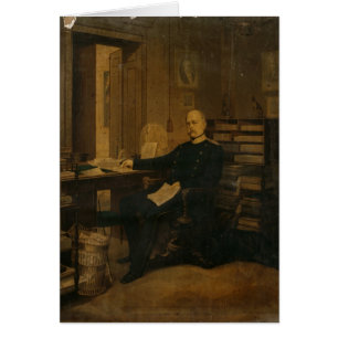 Otto von Bismarck i hans studie Hälsningskort