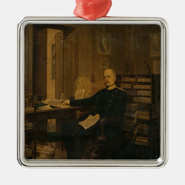 Otto von Bismarck i hans studie Julgransprydnad Metall (Framsidan)