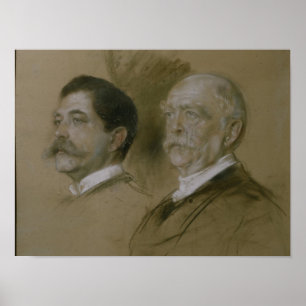 Otto von Bismarck och hans Son Herbert Poster