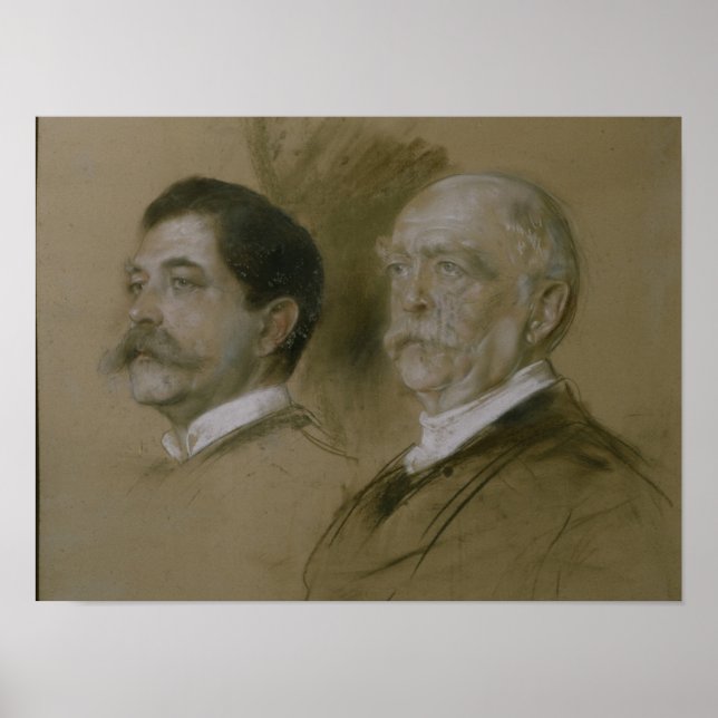 Otto von Bismarck och hans son Herbert Poster (Framsidan)