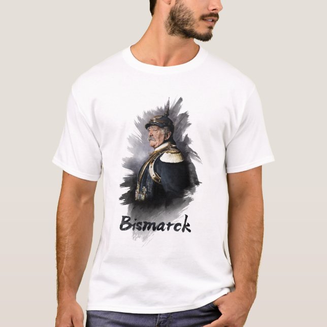 Otto von Bismarck Porträtt Art T Shirt (Framsida)