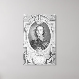 Otto von Guericke (1602-86) från 'porträttdes Ho Canvastryck
