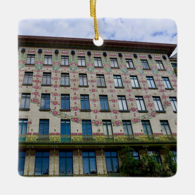 Otto Wagner, Linke Wienzeile 40, Wien Julgransprydnad Keramik (Framsida)