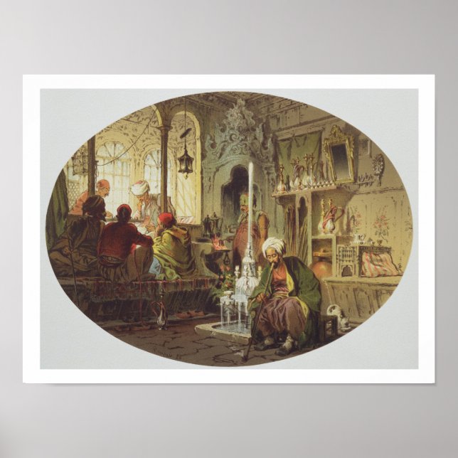 Ottoman Coffee House, 1862 (färg litho) Poster (Framsidan)