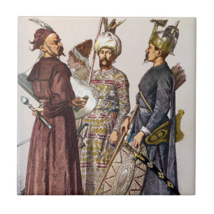 Ottoman Empire Soldiers Ceramic Tile Kakelplatta