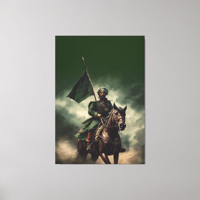Ottoman imperium, den gamla soldatens kalkonhistor canvastryck (Framsida)