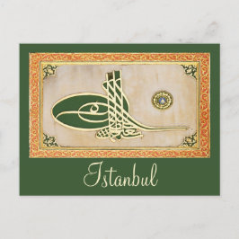Ottoman sultan tughra Postcard Vykort