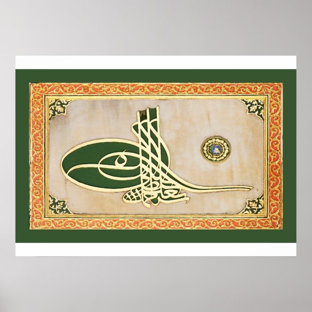 Ottoman sultan tughra Poster (Framsidan)