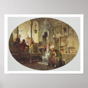 Ottomankaffehus, 1862 (färglithoen) poster