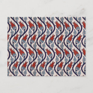 Ottomans Tulip Mönster / Tile Art Vykort