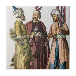 Ottomanska imperiets soldater kakelplatta