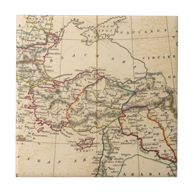 Ottomanvälde Kakelplatta (Framsidan)