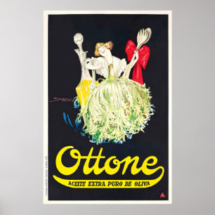 Ottone Olivolja Mauzan Vintage Mat och Dryck Poster