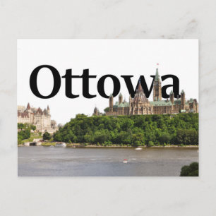 Ottowa, Kanada Skyline med Ottowa i Himlar Vykort