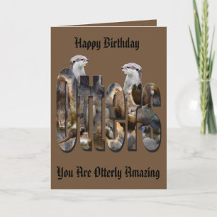 Ottrar och otters Logotyp, Grattis på födelsedagen Kort