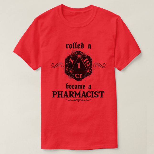 Oturlig roll farmaceut t shirt (Design framsida)