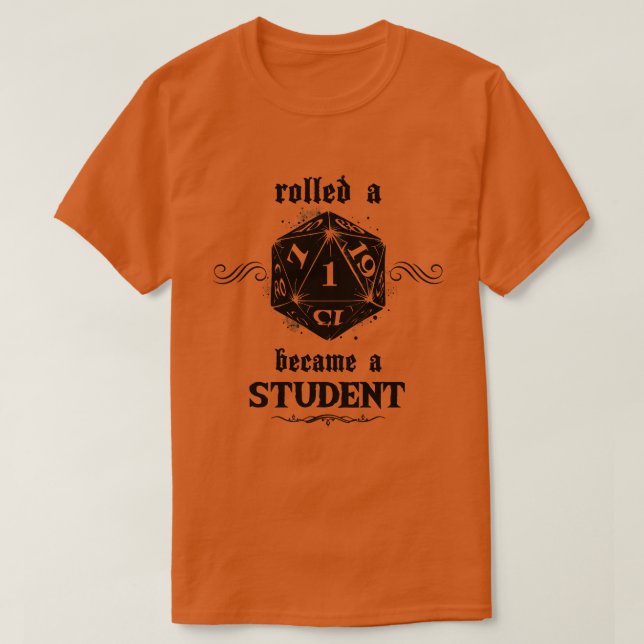 Oturlig Roll Student T Shirt (Design framsida)