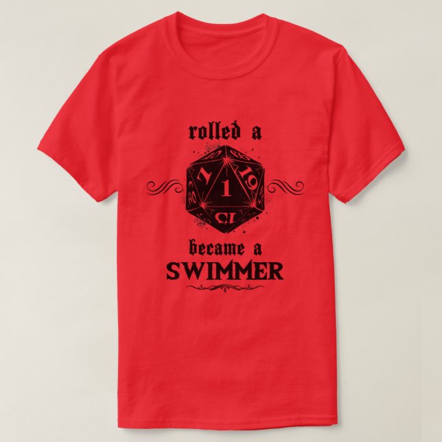 Oturlig Roll Swimmer T Shirt (Design framsida)