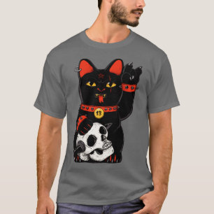 Oturligt svart katt t shirt
