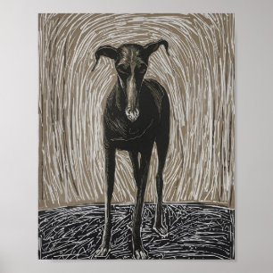 Otyglad själ: Modern expressionistisk hundkonst Poster