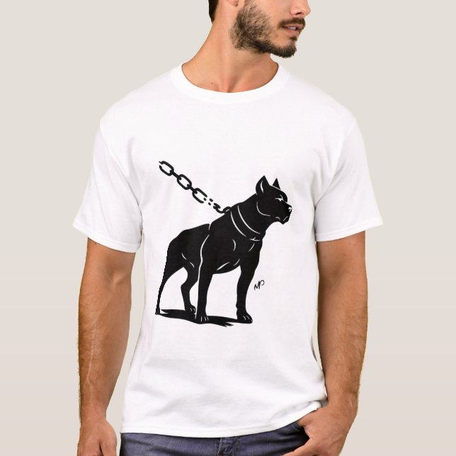 Otyglad Styrka Hund T-shirt (Framsida)