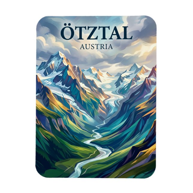 Ötztal Österrike Magnet (Vertikal)