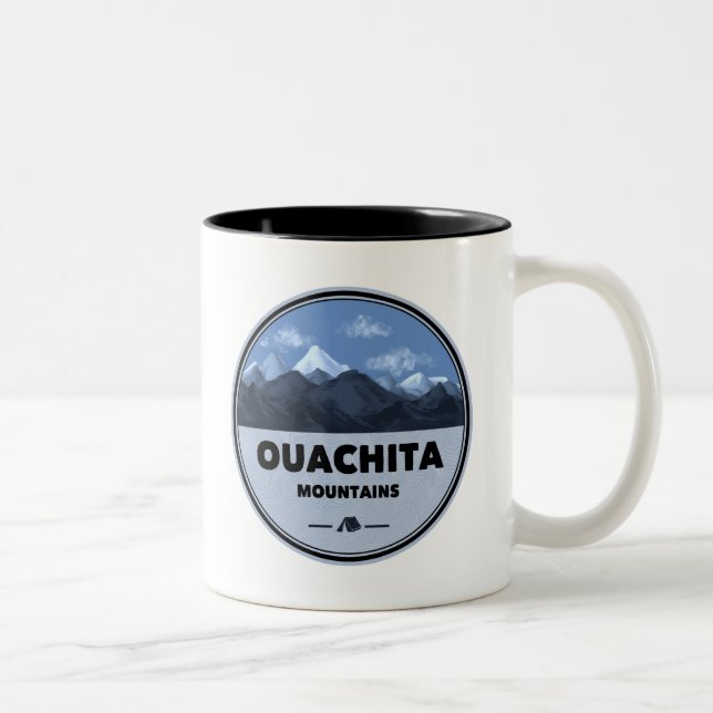 Ouachita Mountains Arkansas Oklahoma Camping Två-Tonad Mugg (Höger)