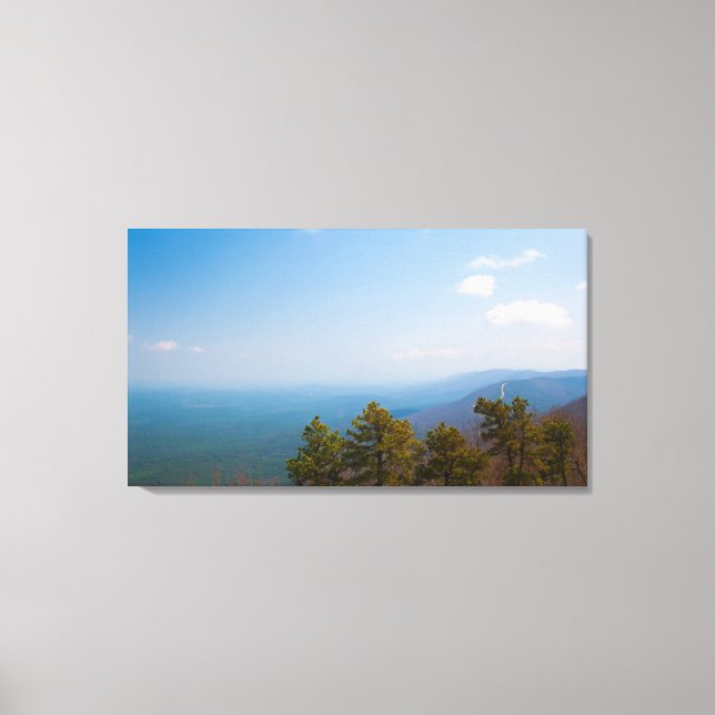 Ouachita Mountains och Talimena Drive, OK Canvastryck (Framsida)