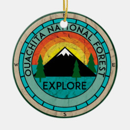 OUACHITA NATIONALSKOGARKANSAS HOT SPRINGS SJÖ JULGRANSPRYDNAD KERAMIK