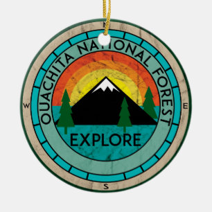 OUACHITA NATIONALSKOGARKANSAS HOT SPRINGS SJÖ JULGRANSPRYDNAD KERAMIK