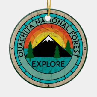 OUACHITA NATIONALSKOGARKANSAS HOT SPRINGS SJÖ JULGRANSPRYDNAD KERAMIK