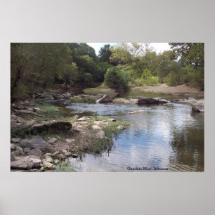 Ouachita River i Oden, Arkansas Poster