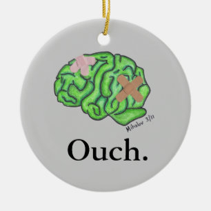 "Ouch" prydnad Julgransprydnad Keramik