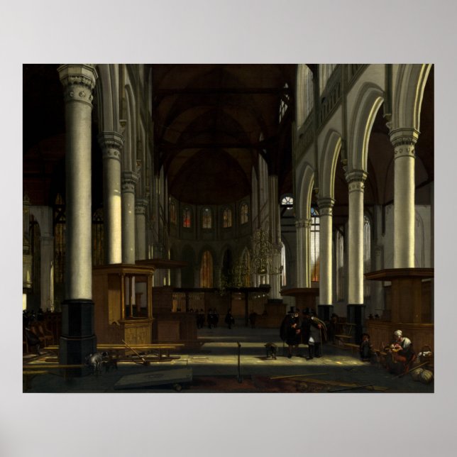 Oude Kerk - Emanuel de Witte Fine Art Poster (Framsidan)