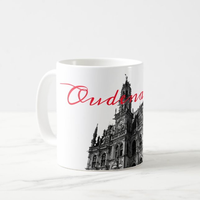 Oudenaarde Gothic Town Hall Belgium Kaffemugg (Framsida vänster)