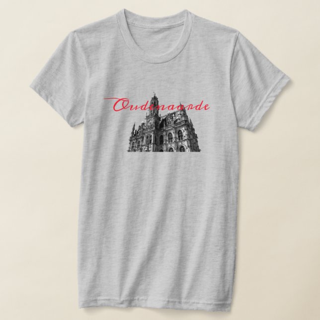 Oudenaarde Gothic Town Hall Belgium T Shirt (Laydown)