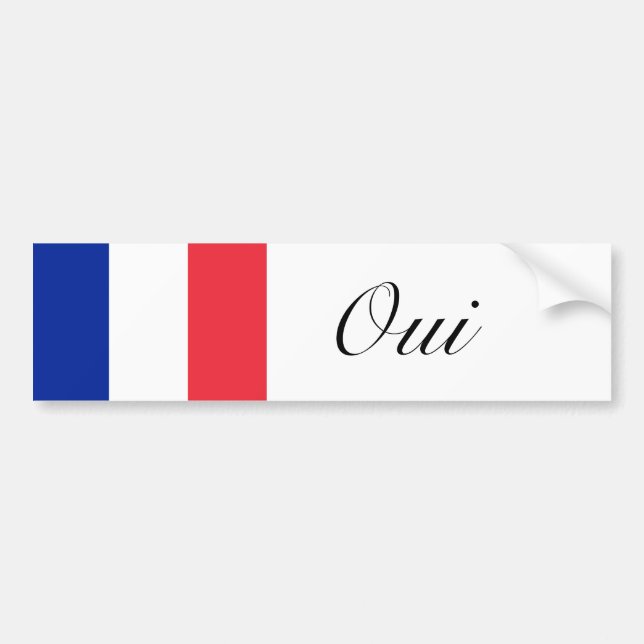 Oui Bumper Sticker Bildekal (Framsidan)